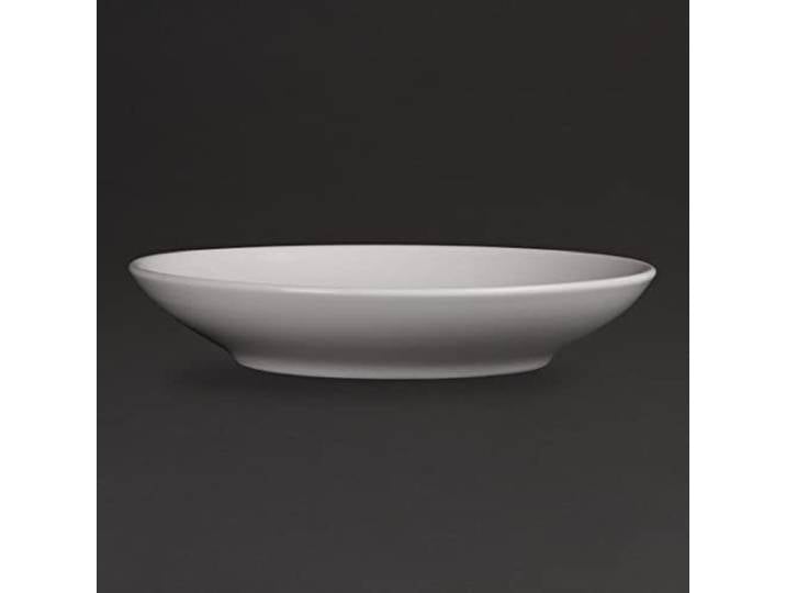 Olympia Whiteware Coupe Schalen Set 260 mm/10.25 inch (6er Pack), Weißes Porzellan, Pastaschalen Set - Ofen-, Mikrowellen-, Spülmaschinen- und Gefrierschrankfest - BS4034 Zertifiziert, CM187