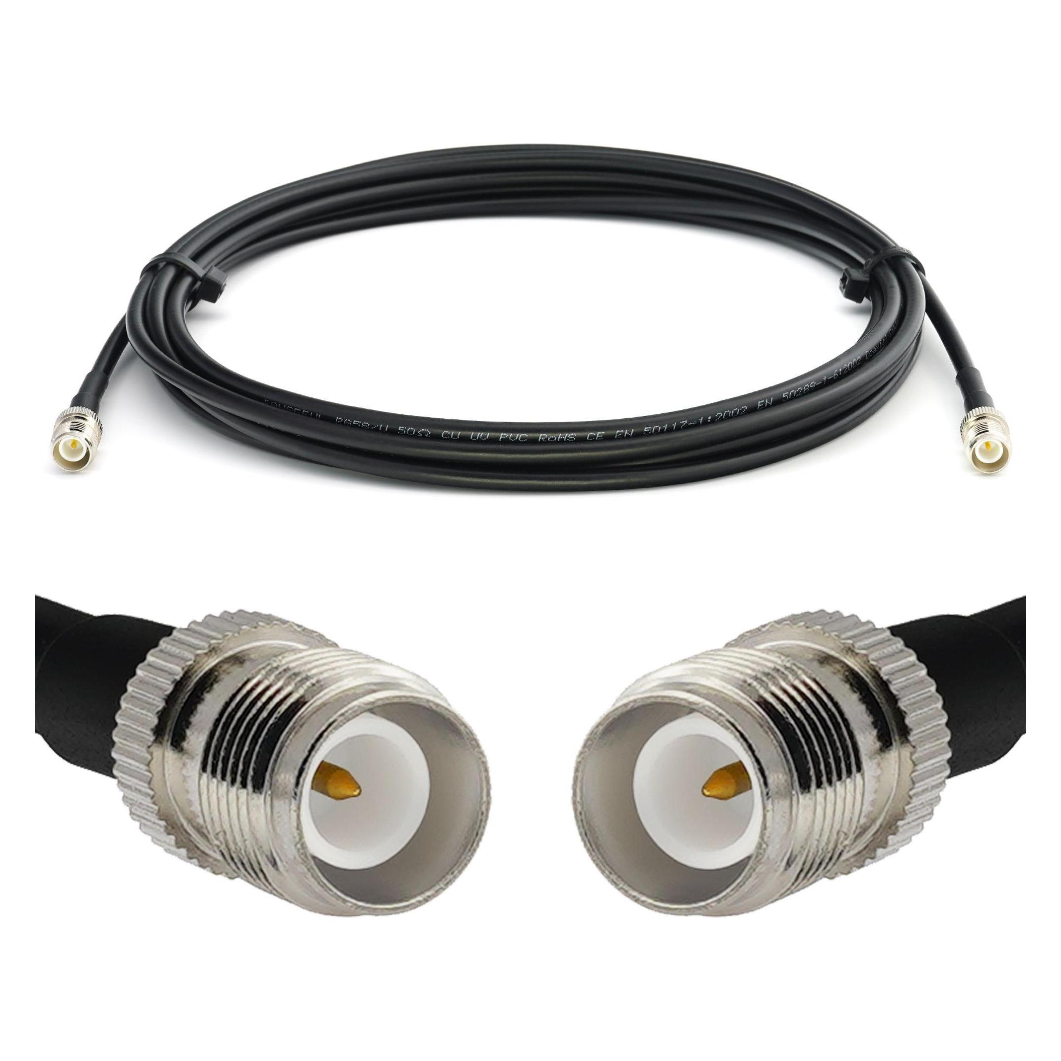 Rangeful RP-TNC Female to RP-TNC Female 50cm RG58/U Coaxial Cable RG58-RPTNCF-RPTNCF-0.5 (RG58-RPTNCF-RPTNCF-0.5)