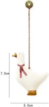 Discount Dollar Deals Christmas Hanging Decoration, Nordic Angel Cartoon Soldiers Ornaments, Double Sided Iron Art Tree Drop DIY Holiday Decor swan