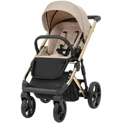 Kunert, Kinderwagen, ARIZO PREMIUM 2in1 Kinderwagen in Braun mit goldenem Gestell