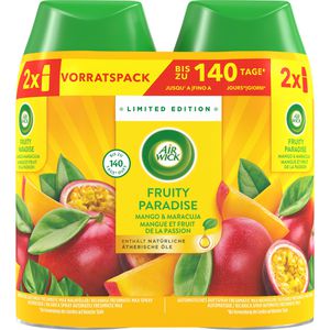 Airwick Raumduft Freshmatic Max, Duo, 2x 250 ml, Nachfüller, Doppelpack, Fruity Paradise, Mango & Maracuja