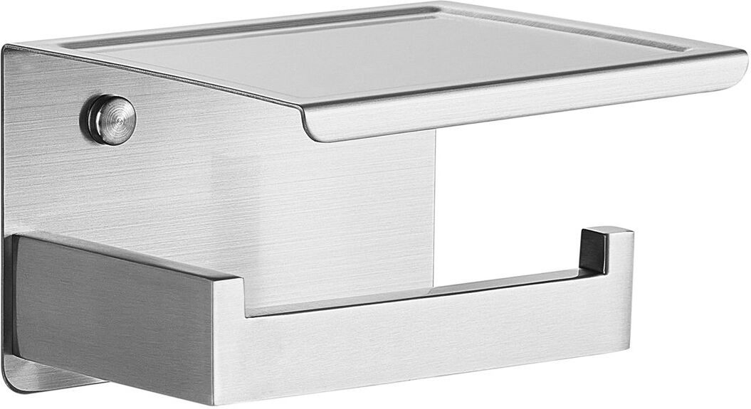 Canora Grey Beetner Wall Mounted Toilet Paper Holder Brushed Steel 8.5cm H X 13.5cm W X 11cm D
