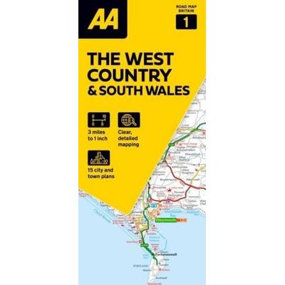01 S.Wales/W.Country, Karte von , Automobil Association, 978-0-7495-8464-1