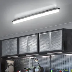 LED Deckenleuchte Feuchtraum Feuchtraumwannenleuchte LED Garagenlampe LED Röhre, strahlwassergeschützt, weiß, 1x LED 32W 5120Lm neutralweiß, L 150 cm