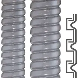 Flexa Metallschutzschlauch flüssigkeitsdicht SPR-PVC-AS, wendelgewickelt, S Profil, Stahl verzinkt/PVC, IP 68, Ø 19 mm, Länge 10 m