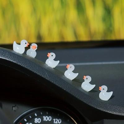 Inspired Living Glow in the Dark Mini Duck Car Dashboard Ornaments (5 Piece Cute Car Decor Set) Glow in the Dark Mini Duck Car Dashboard Ornaments (5 Piece Cute Car Decor Set)