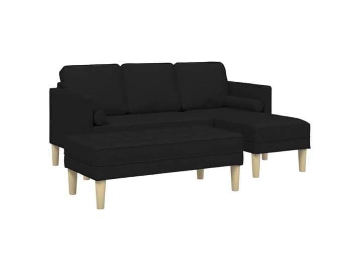 Makastle Sofa Couch 2er Set Schwarz Polyester