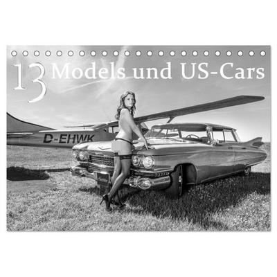 13 Models & US-Cars (Tischkalender 2027 DIN A5 quer), CALVENDO Monatskalender
