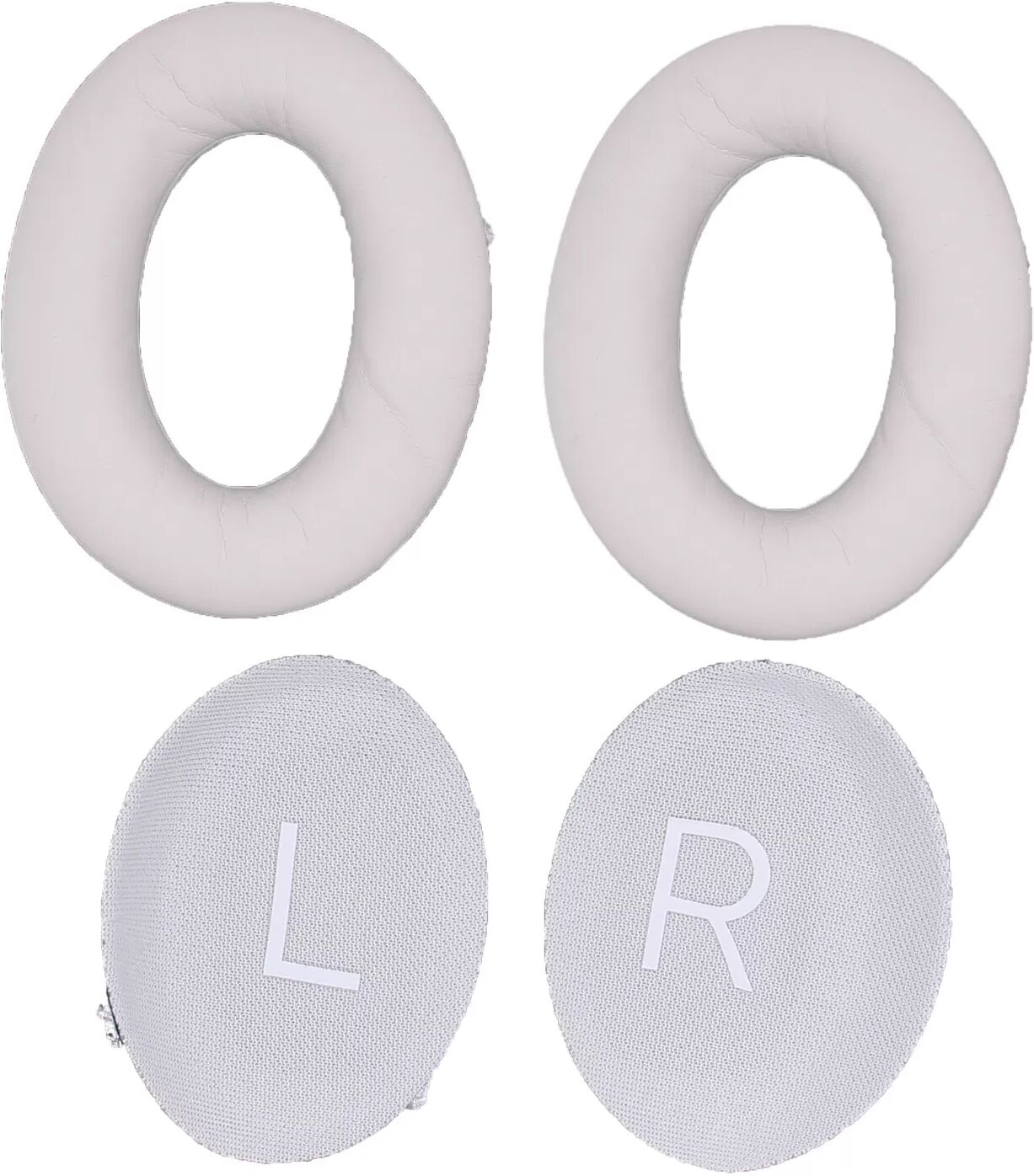 INF Coussinets d'oreille en cuir protéiné pour casque Bose QuietComfort 45 Blanc