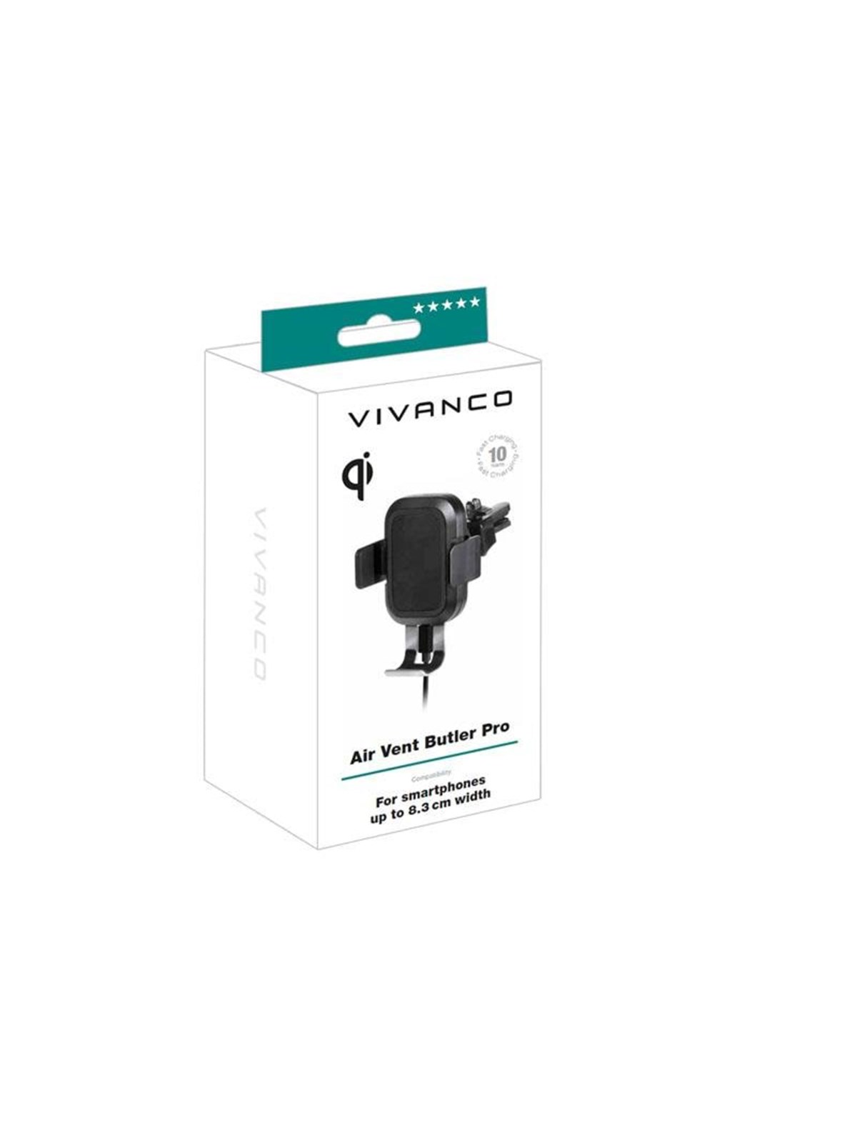 Vivanco BUTLER PRO Wireless Qi Air Vent phone mount