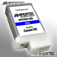 Ampertec Kompatible Tinte ersetzt Canon 0891B001 PFI-101B blau