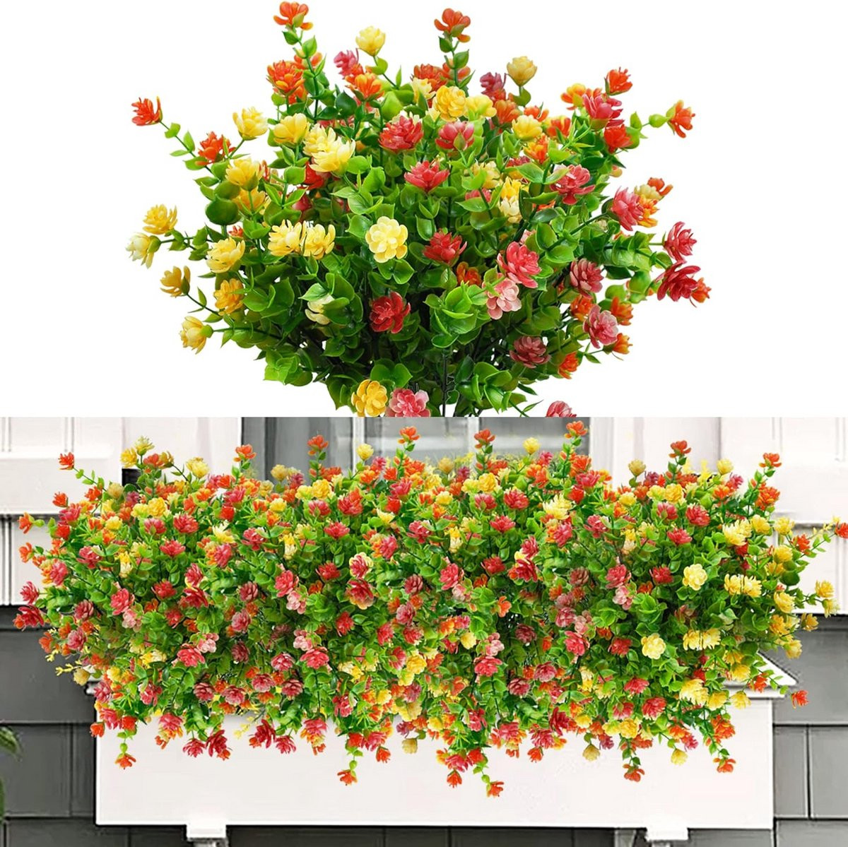 6 Bundels Weerbestendige Kunstbloemen UV-Bestendig voor Balkon en Tuin