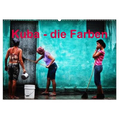 Kuba - die Farben (Wandkalender 2027 DIN A2 quer), CALVENDO Monatskalender