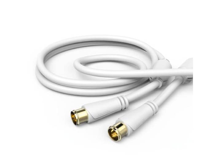 Hama RCC-kabel SAT, F-stekker Quick- f. F-stekker quick, verguld, 1,5 m, 100 dB