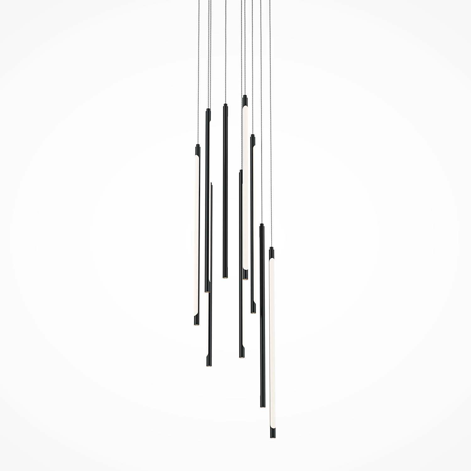 Maytoni Sticki Light Moderne LED-hanglamp, zwart, Ø 35 cm
