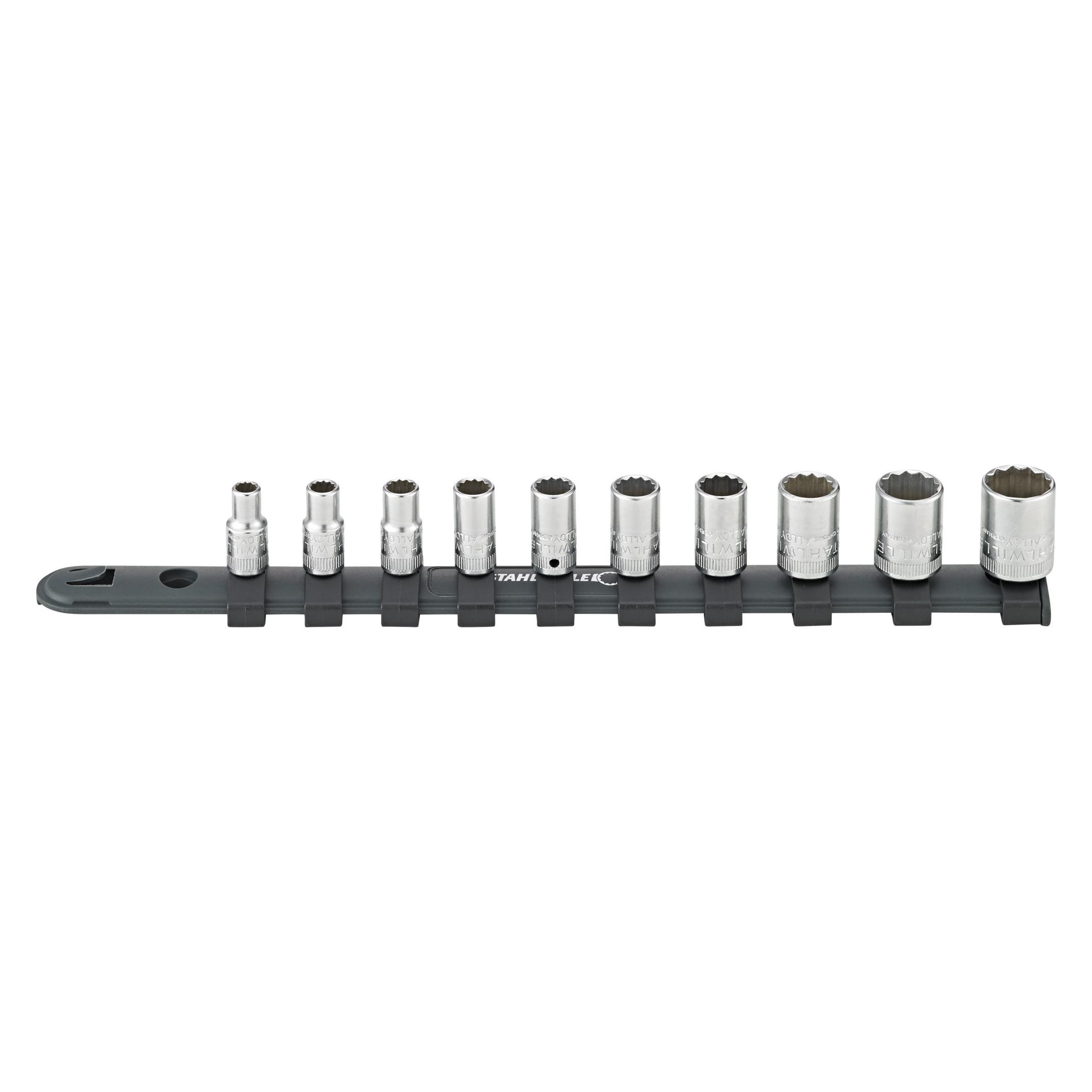 Stahlwille 40aD/10CL Satz: Steckschlüsseleinsätze mit Clip-Leiste (96015310)