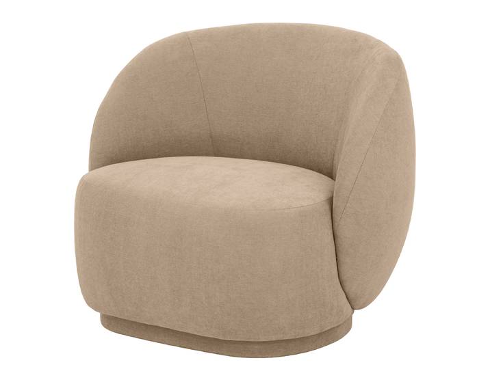 Fauteuil Beige Microfibre Wiam 90 x 75 x 75cm