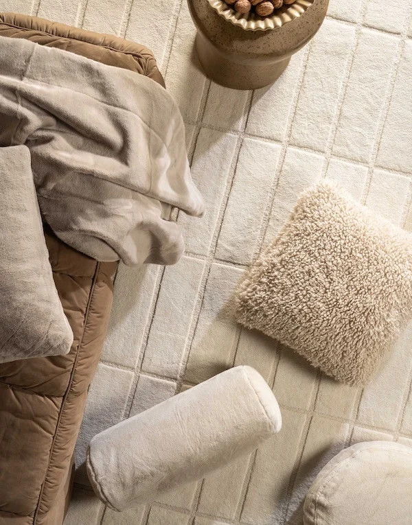 Essenza Furry Plaid Taupe