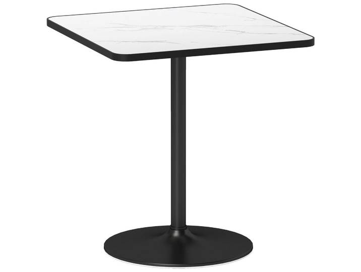 Homcom Esstisch, 70 x 70 cm quadratischer Küchentisch für 4 Personen Weiß, Holzwerkstoff, 70x76x70 cm, Esszimmer, Esstische