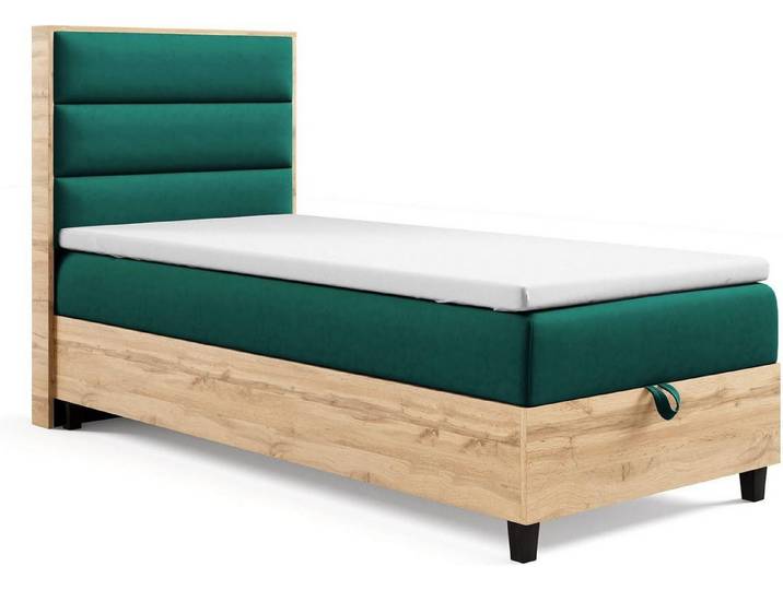 Best for Home Boxspringbett Trinity K-1 Einzelbett mit Bettkasten, Bett mit Komfort Topper T-5cm (70x200 80x200 90x200 100x200 cm), Verschiedene Liefermöglichkeiten, TOP Preis-Leistungs-Verhältnis