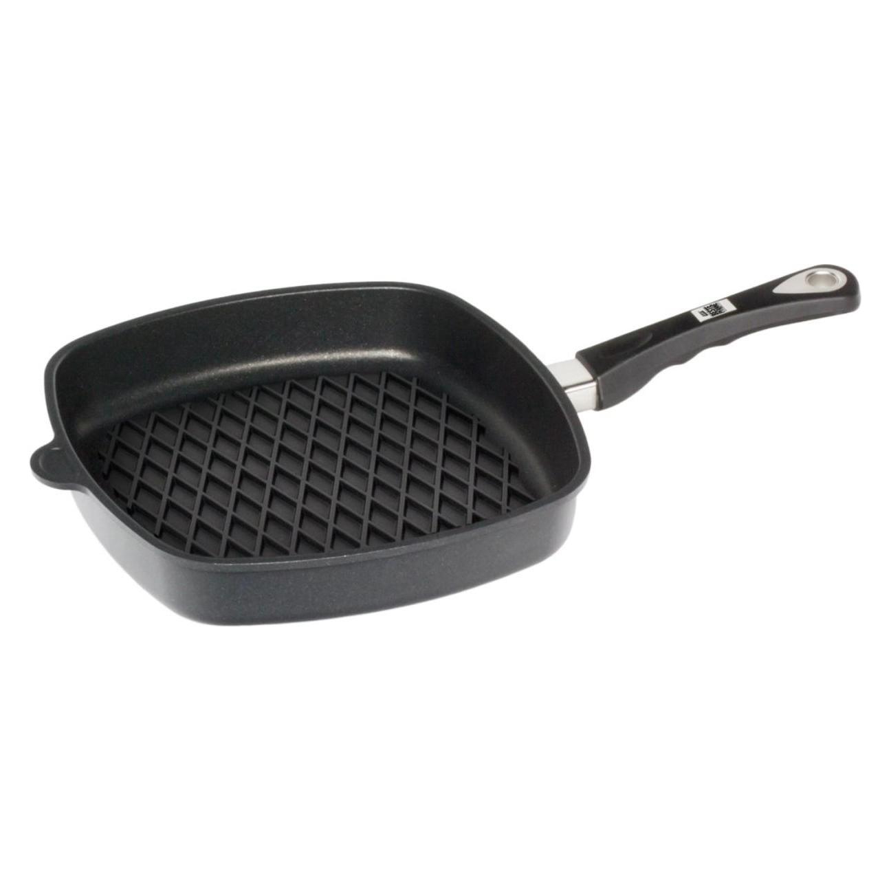 AMT Grillpfanne eckig 28x28cm Induktion mit Rautenmuster (Grillpfanne, Aluminiumguss, 28 x 5 cm) (deal-162125733)