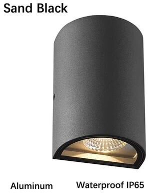 Inspired Finds Waterproof Outdoor LED Wall Sconce 6W 10W Up & Down Porch Light sand Gray 10w cold Light