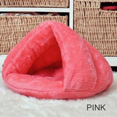 Pet Hub Warm Triangle Pet Bed: Cozy Cushion For Dogs & Cats Washable Kennel For Small Pets pink 40 X 40cm 16 X 16 Inch