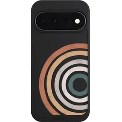 Nivocase Handyhülle für Google Pixel 11 Hülle NIVOpure Case Schwarz Kreise Regenbogen Wasserfarbe (Google Pixel 11), Smartphone Hülle, Mehrfarbig, Schwarz