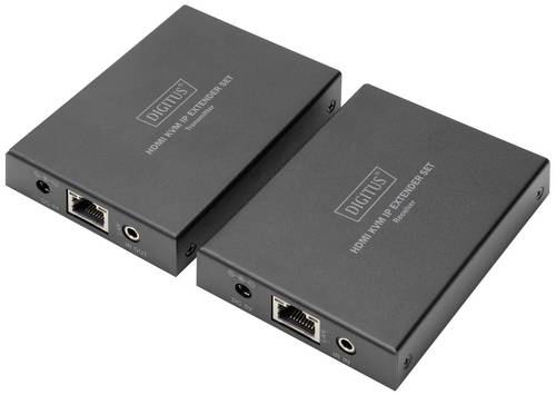 Digitus DS-55507 HDMI / RJ45 Adapter [1x HDMI-Buchse - 1x HDMI-Buchse] Schwarz 4K UHD