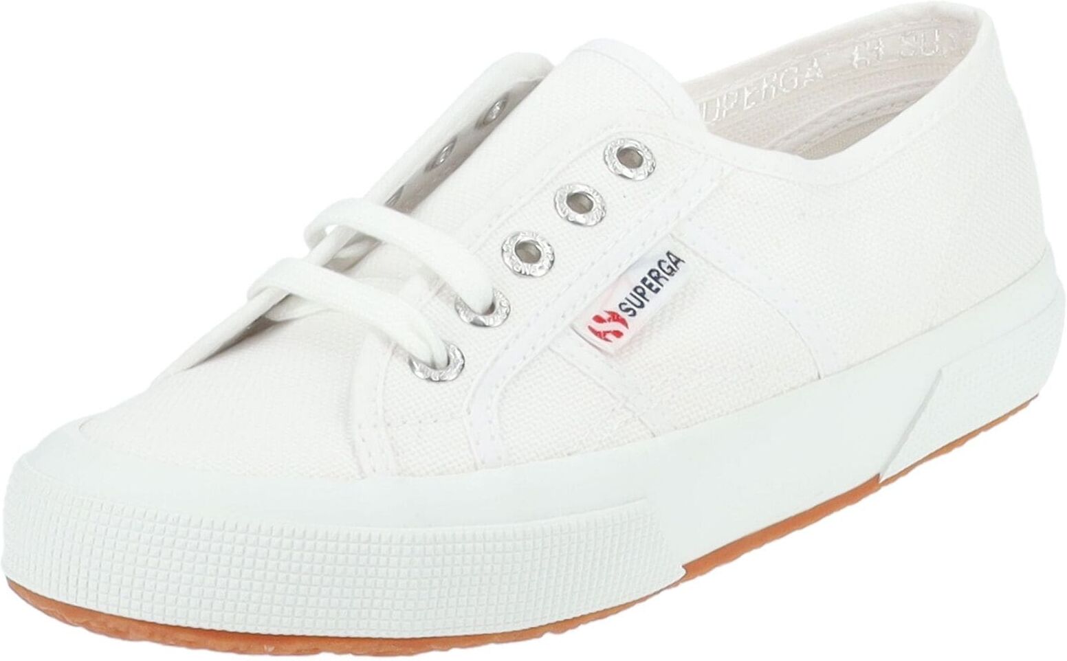 Sneaker SUPERGA "Superga Sneaker Textil", Damen, Gr. 45, Textil, weiß, Schuhe Sneaker