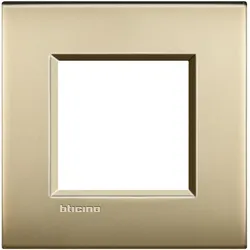 Legrand LNE4802OF Abdeckrahmen Light Air Europe: 1-fach, 2 Module, Farbe: Gold matt