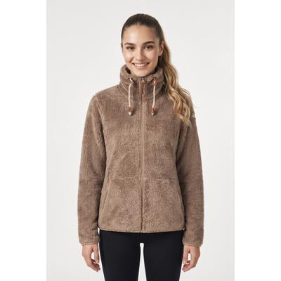 Fleecejacke ICEPEAK "ICEPEAK COLONY", Damen, Gr. XS, braun, Obermaterial: 100% Polyester, normal, Jacken Fleecejacke, sportlicher Stil, mit Reißverschluss, schnell trocknendes Material