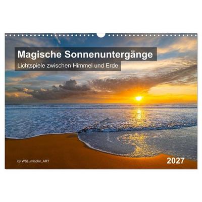 Magische Sonnenuntergänge (Wandkalender 2027 DIN A3 quer), CALVENDO Monatskalender
