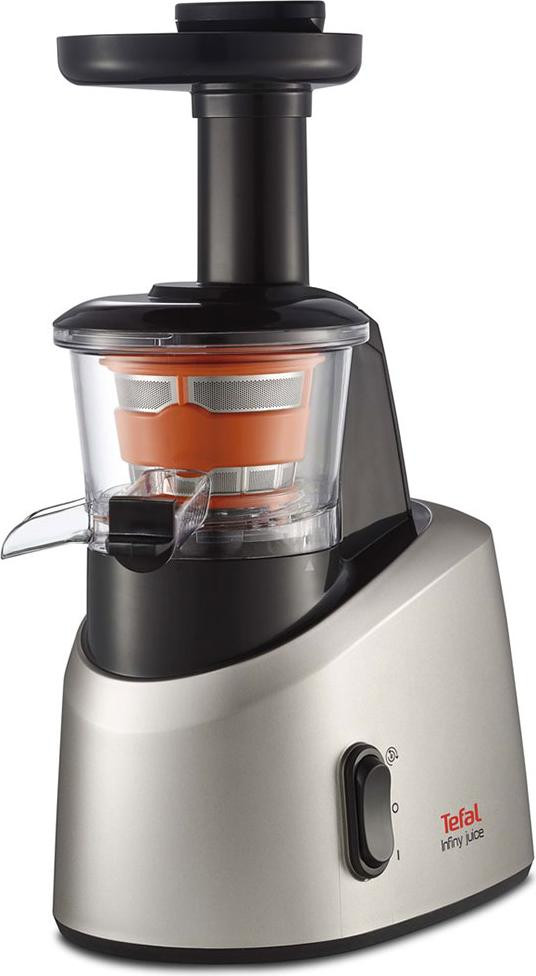 Tefal Infiny Juice ZC255B langzame sapcentrifuge, grijs en zilver, 0,8 liter
