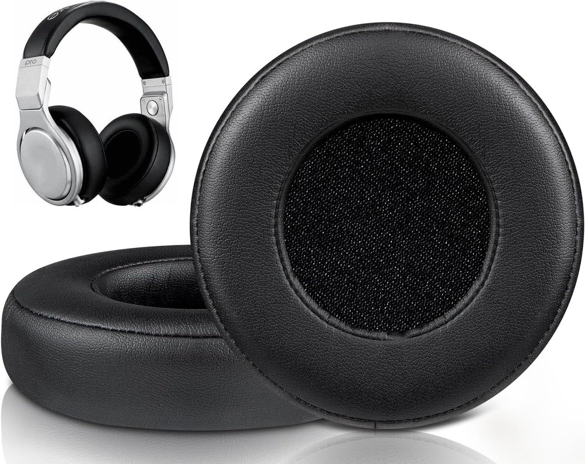 Vervangingsoorkussens voor Monster Beats Pro en Dr Dre Detox hoofdtelefoons, earpads van zacht proteïneleer met geluidsisolerend schuim