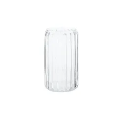 Vase   , transparent/klar , Glas , Maße (cm): H: 26  Ø: 14