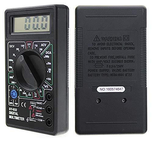 Selius Digitale multimeter stroomtester met lcd-scherm, voltmeter en spanningsmeter