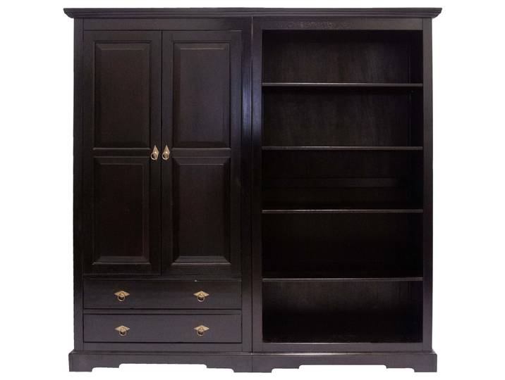 Aktenschrank Rumba dunkelbraun Holz B 98 cm H 183.5 cm - Aktenschrank