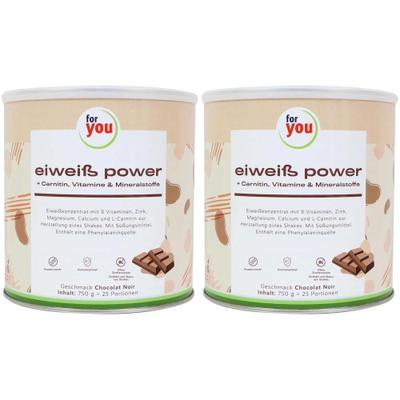 FOR YOU eiweiß power Schoko Pulver 2x 2x750 g