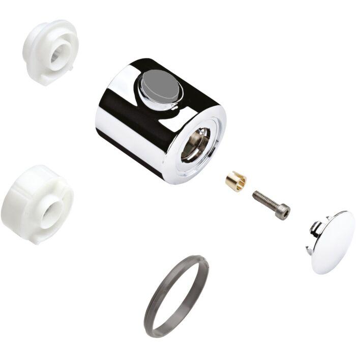 hansgrohe Thermostatgriff Ecotat 1001 SL steel 96618800 AP, Edelstahl Finish