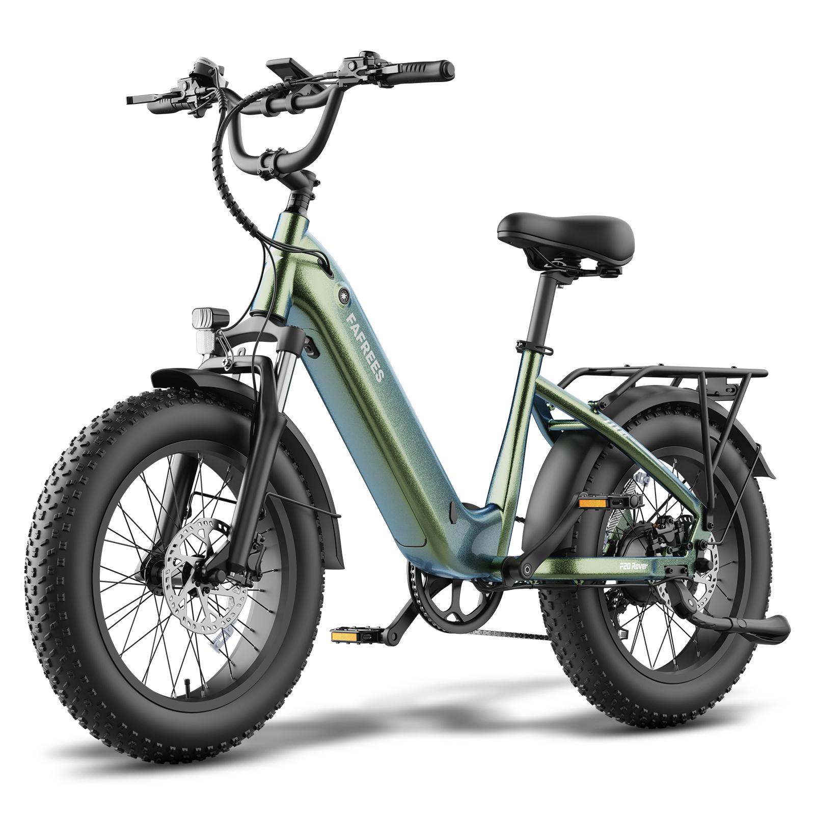 F20 Rover City-Elektrofahrrad, niedriger Einstieg, 250 W, 48 V 15 Ah, bis 150 kg, türkisblau
