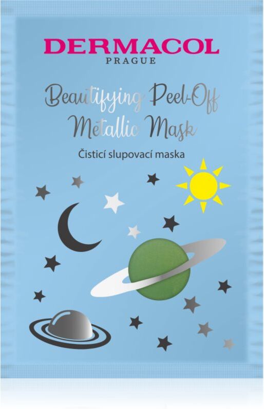 Dermacol Beautifying Peel-Off Metallic Mask Peel-Off Mask for deep cleansing 15 ml