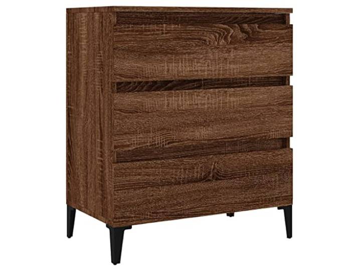 vidaXL Sideboard mit Schubladen Schrank Anrichte Beistellschrank Kommode Schubladenschrank Mehrzweckschrank Braun Eichen-Optik 60x35x70cm Holzwerkstoff