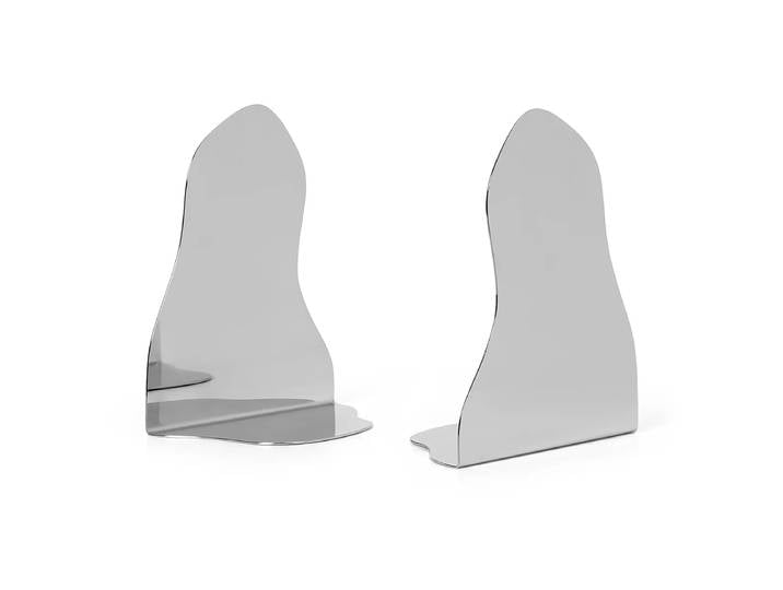 Ferm Living - Pond Buchstütze, silber (2er Set)