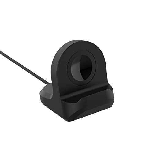 Wigento Universele siliconen oplaadhouder voor Samsung Galaxy Watch 4/4 Classic, zwart