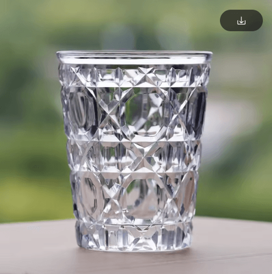 Inspire Picks Hand Cut Multi Colored Cocktail Tumbler 260 Ml Colored Whiskey Glass For Coffee Water And Spirits no45clear about 260ml