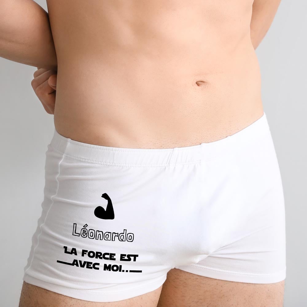 Ocadeau Caleçon "La force est avec moi"
