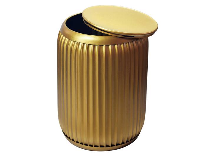Livetastic Beistelltisch, Gold, Metall, rund, Bodenplatte, 35x50x35 cm, Stauraum, Wohnzimmer, Wohnzimmertische, Beistelltische, Beistelltische Metall