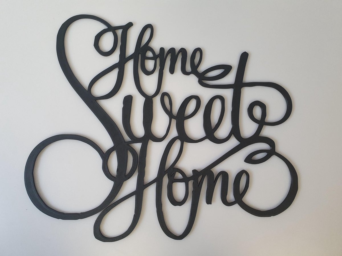 Home sweet home wanddecoratie met typografie