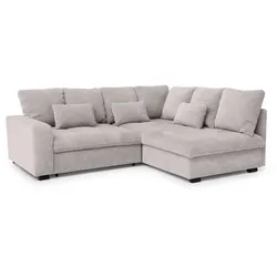 ECKSCHLAFSOFA Ramo mit Bettkasten, Topper gratis, Cappuccino, rechts